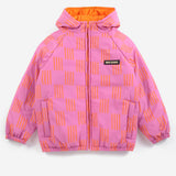 Almost Moiré all over reversible anorak - Fuchsia