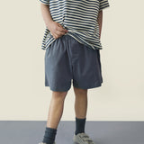 Button Shorts | Blue Grey