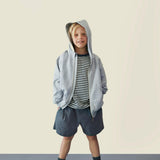 Button Shorts | Blue Grey
