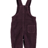 Baby dungarees - Aubergine corduroy