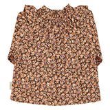 Blouse - Light pink and brown flowers