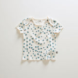 Baby Pima Tee - Gardenia/Clover Print