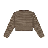 Jade Cardigan - Stripes Brown/Ecru