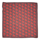 Chiffon bandana -Bordeaux with red apples allover