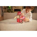 Glitter Tiles Pack Transparent / Pink | 16 stuks