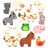 Dikke en herschikbare stickers - Boerderijdieren