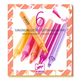 Set van 6 glitter markeerstiften - Grapefruit