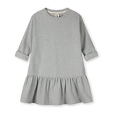 Longsleeve Frill Dress | Grey Melange