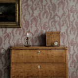 Wallpaper Hares In Hiding - Dusty Pink