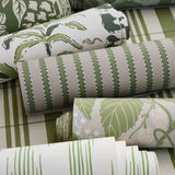 Wallpaper Stiched Stripe - Leaf Green