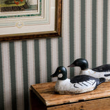 Wallpaper Jagged Stripe - Dusty Olive