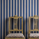 Wallpaper Jagged Stripe - Denim