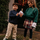 Elle Skirt - Fuchsia Green Check