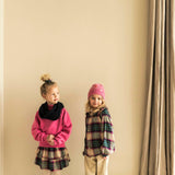 Elle Skirt - Fuchsia Green Check