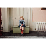 Blouse grand col carreau - Carreaux celestine