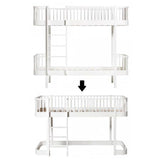 Wood Conversion kit Original bunk bed to low loft bed 138 cm, white