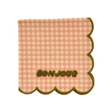 Cotton Napkin in Checks - Moss Green