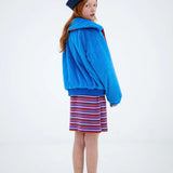 Faux fur bomber coat - Magic blue