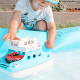 Veerboot met auto's - blauw/wit