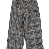 Flare trousers - Grey with zebra print