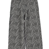 Flare trousers - Grey with zebra print