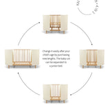 Kai baby cot - White oak