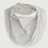 Baby Bib Grey Melange - Cream
