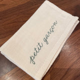 mini towel . petit garcon . sage green