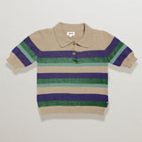 Striped Polo - Eggshell/Multi Stripes