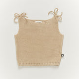 tie strap top - eggshell