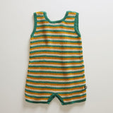 Knit Romper - Fern/Tri Stripe