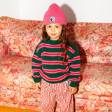 Knit Heritage Sweater - Green / Pink