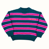 Knit Heritage Sweater - Green / Pink