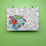 COLORING POSTER - CRAZY FARM