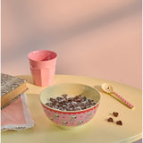 Melamine Bowl with Pink Snoopy Print