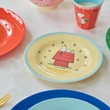 Melamine Side Plate with Cream Snoopy Print