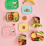 Stainless Steel Lunchbox with Moveable Divider and Yellow Snoopy Print