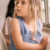 Linen Top - Ocean Blue