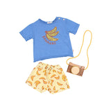 BB Banana T-Shirt Rib Collar - Ocean Blue