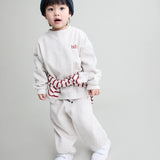 Fleece sweatshirt - Ecru melange