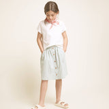 Gingham Midi Skirt - Aqua