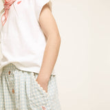 Gingham Midi Skirt - Aqua