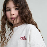 Fleece sweatshirt - Ecru melange