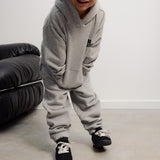 TNS Logo Hoodie Mid Grey Melange