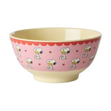 Melamine Bowl with Pink Snoopy Print