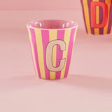Melamine Cup - Multicolor Pink - C - Stripes