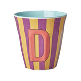 Melamine Cup - Multicolor Orange - D - Stripes