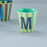 Melamine Cup - M - Green - Stripes