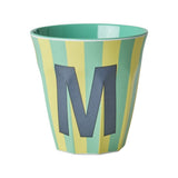 Melamine Cup - M - Green - Stripes
