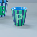 Melamine Cup - Multicolor Blue - P - Stripes